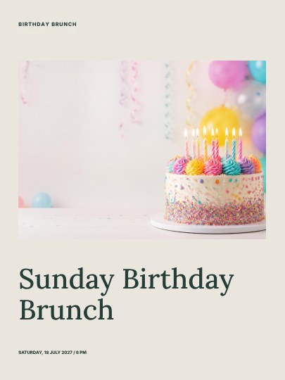 Sunday Birthday Brunch · Modern invitation template