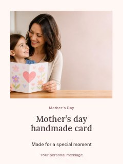 Mother’s Day handmade card invitation template · Quiet photo gallery
