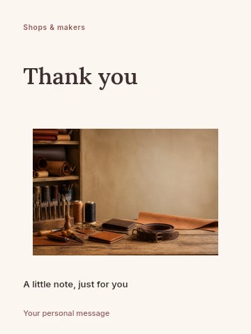 Independent makers fair greeting card template