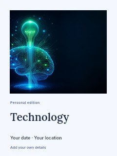 Technology greeting card template · Gallery editorial
