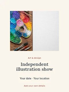 Independent illustration show poster template · Picture window