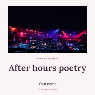 After hours poetry podcast cover template · Quiet photo gallery