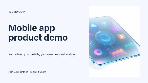 Mobile app product demo youtube thumbnail template