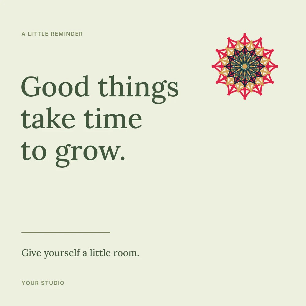 Bell rosette · 12-fold symmetry and 4 layers in Room to grow · Botanical quote post