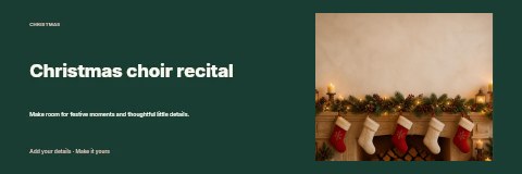 Christmas choir recital banner template