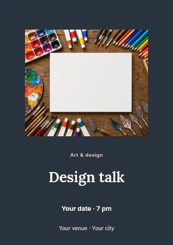 Design talk flyer template