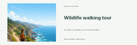 Wildlife walking tour banner template