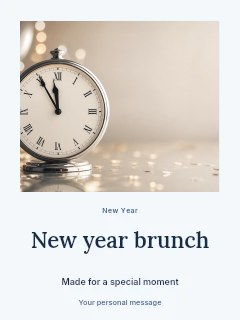 New Year brunch invitation template · Quiet photo gallery