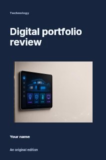 Digital portfolio review book cover template · Modern programme