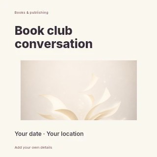 Open book with flying pages on light background in Book club conversation · Modern programme