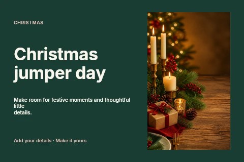 Christmas jumper day postcard template