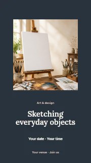 Sketching everyday objects instagram story template · Picture window