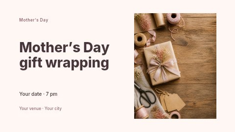 Mother’s Day gift wrapping banner template
