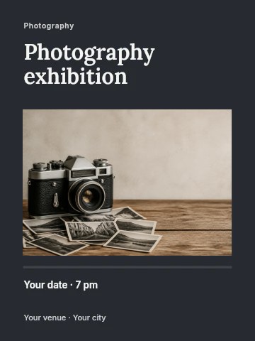 Photography exhibition invitation template