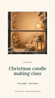 Christmas candle making class instagram story template · Picture window