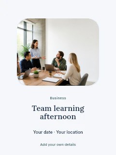 Team learning afternoon · Picture window