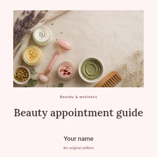 Beauty appointment guide podcast cover template · Quiet photo gallery