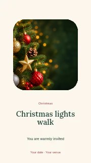 Christmas lights walk instagram story template · Picture window