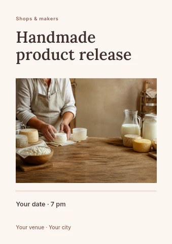 Handmade product release flyer template