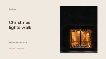 Christmas lights walk · Horizontal photo dialogue youtube thumbnail template