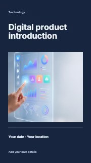 Hand interacting with futuristic digital dashboard in Digital product introduction · Title & photograph