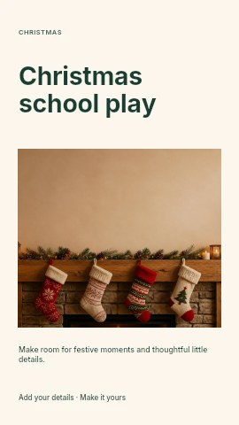 Christmas school play instagram story template