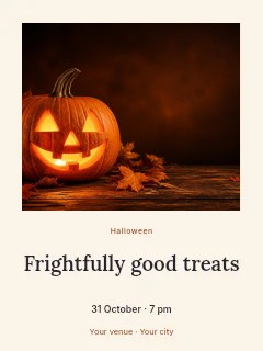 Halloween bake sale photo layout poster template · Quiet photo gallery