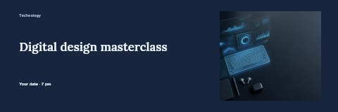 Digital design masterclass banner template