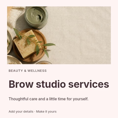 Brow studio services social media post template