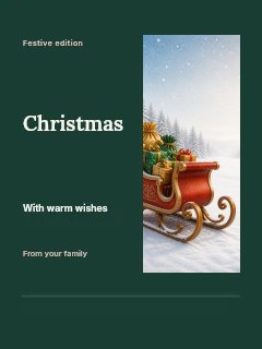 Christmas poster template · Split portrait