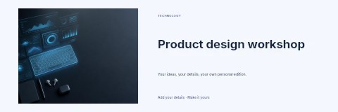 Product design workshop banner template