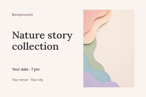 Nature story collection postcard template