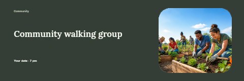 Community walking group banner template