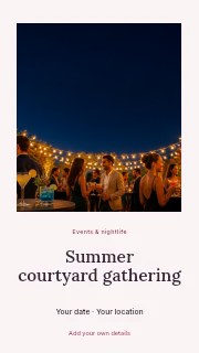 Summer courtyard gathering instagram story template · Quiet photo gallery