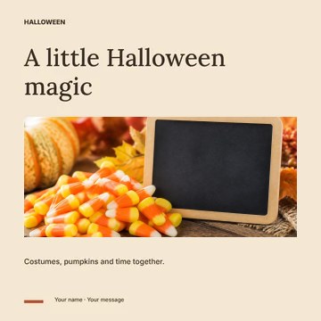 Halloween photo celebration social media post template