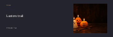 Lantern trail · Horizontal photo dialogue banner template