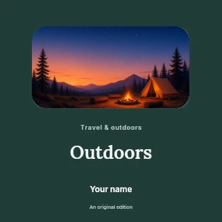 Outdoors podcast cover template · Picture window