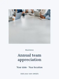 Annual team appreciation invitation template · Picture window