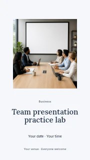Team presentation practice lab instagram story template · Picture window