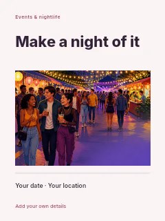 Evening event photo invitation poster template · Title & photograph