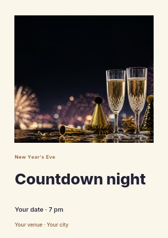Countdown night flyer template