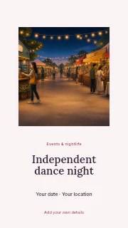 Independent dance night instagram story template · Picture window
