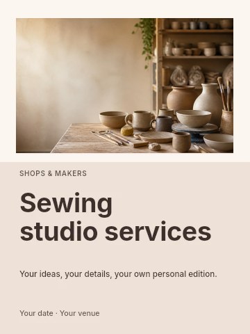 Sewing studio services poster template
