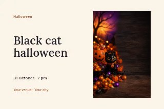 Halloween candy with black cat figurine in Black cat Halloween · Horizontal photo dialogue