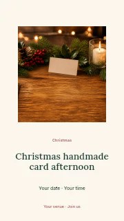 Christmas handmade card afternoon instagram story template · Picture window
