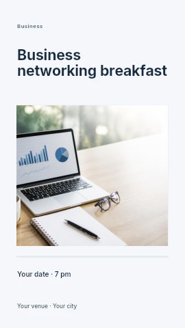 Business networking breakfast instagram story template