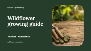 Wildflower growing guide youtube thumbnail template · Horizontal photo dialogue