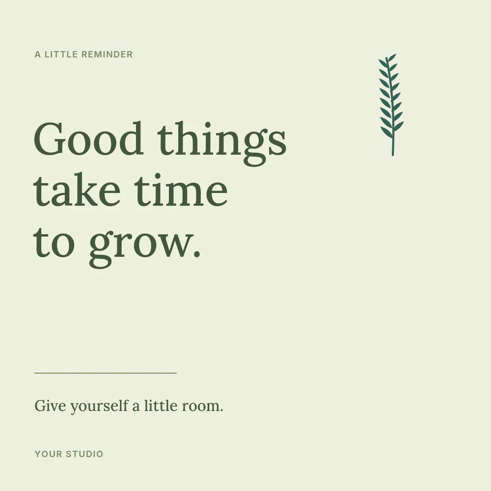 Willow foliage · upright arrangement with 8 leaf pairs in Room to grow · Botanical quote post