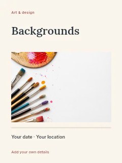 Backgrounds invitation template · Title & photograph