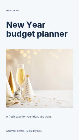 New Year budget planner instagram story template